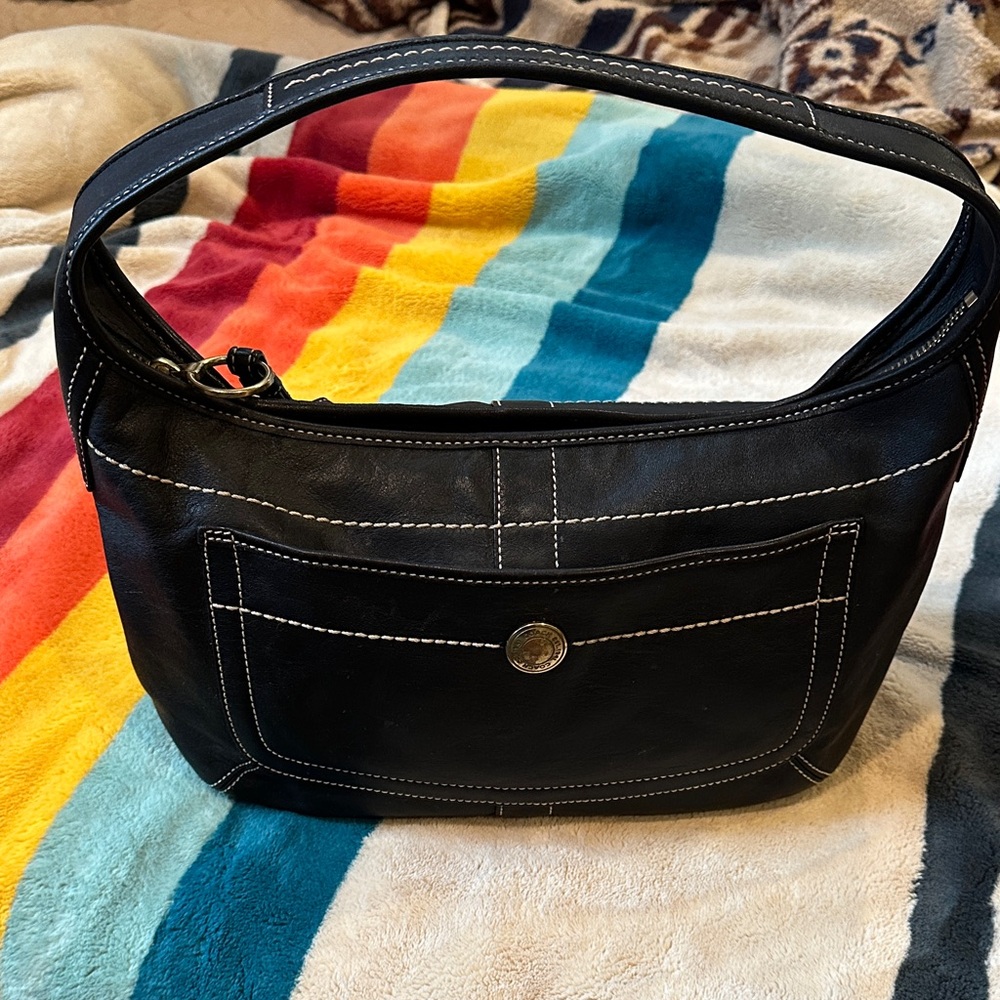 Coach Black leather Ergo SoHo Hobo purse